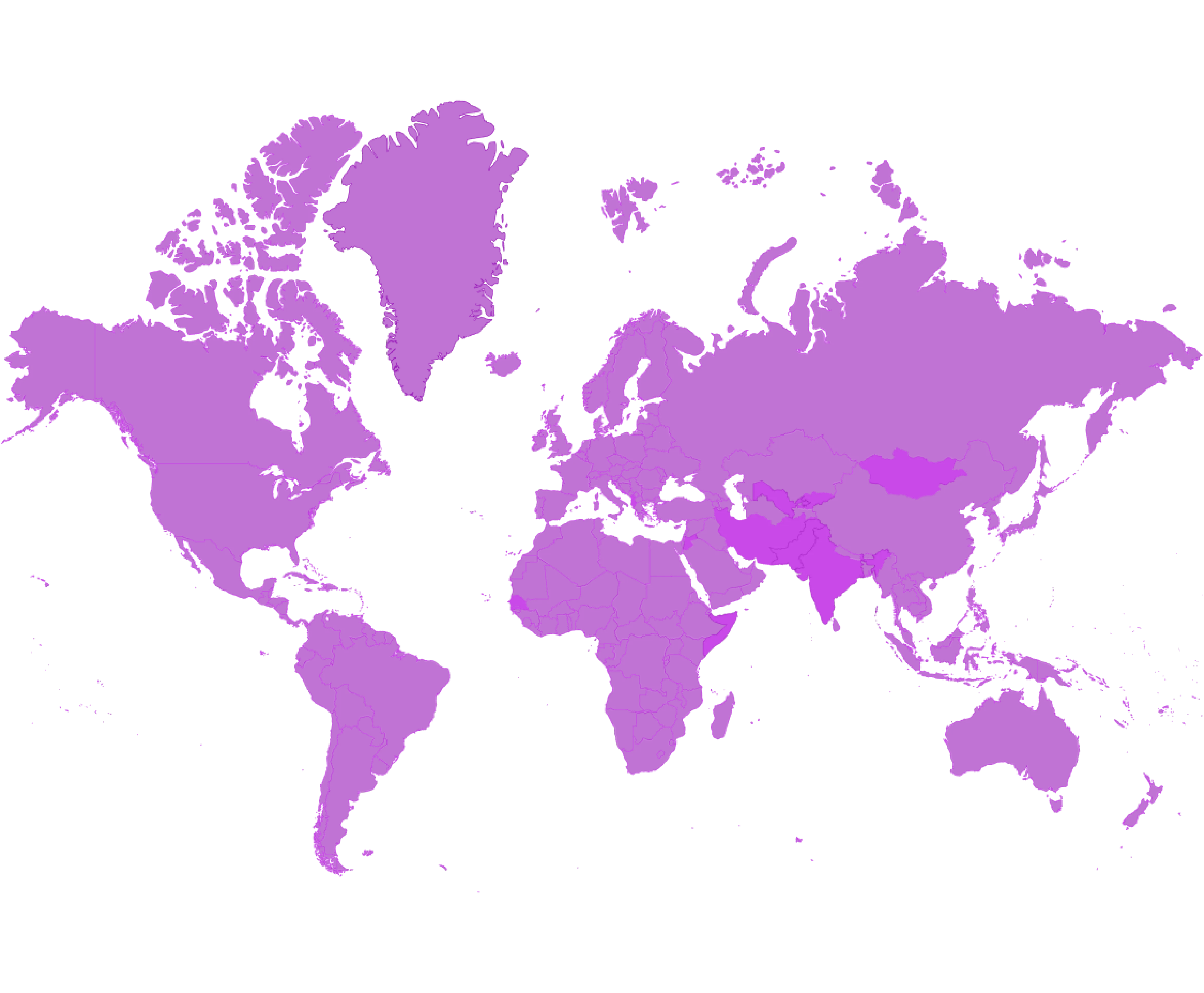 Map where Tiktok is banned/restricted
